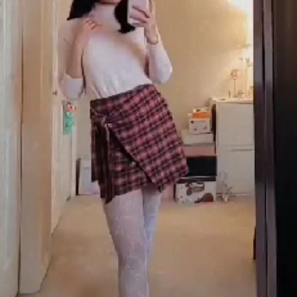 Wilfred tie front wrap mini skirt cashmere and wool - Picture 7 of 9